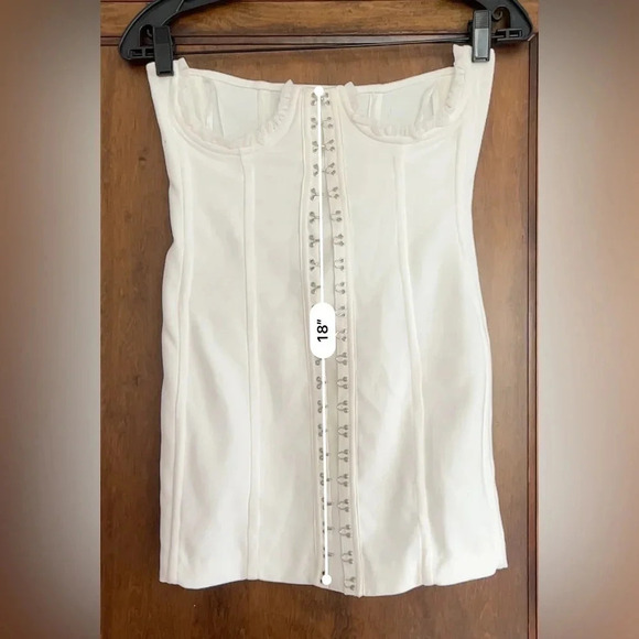 NBD Anastasia White Corset Dress and Chiffon Blouse 2 piece set Women Size XS - Picture 2 of 8